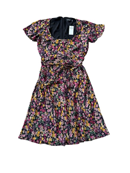 Lauren Ralph Lauren Dresses & Skirts - Lauren Ralph Lauren Floral Flutter Sleeve Fit & Flare Dress Black Size 12 NWT